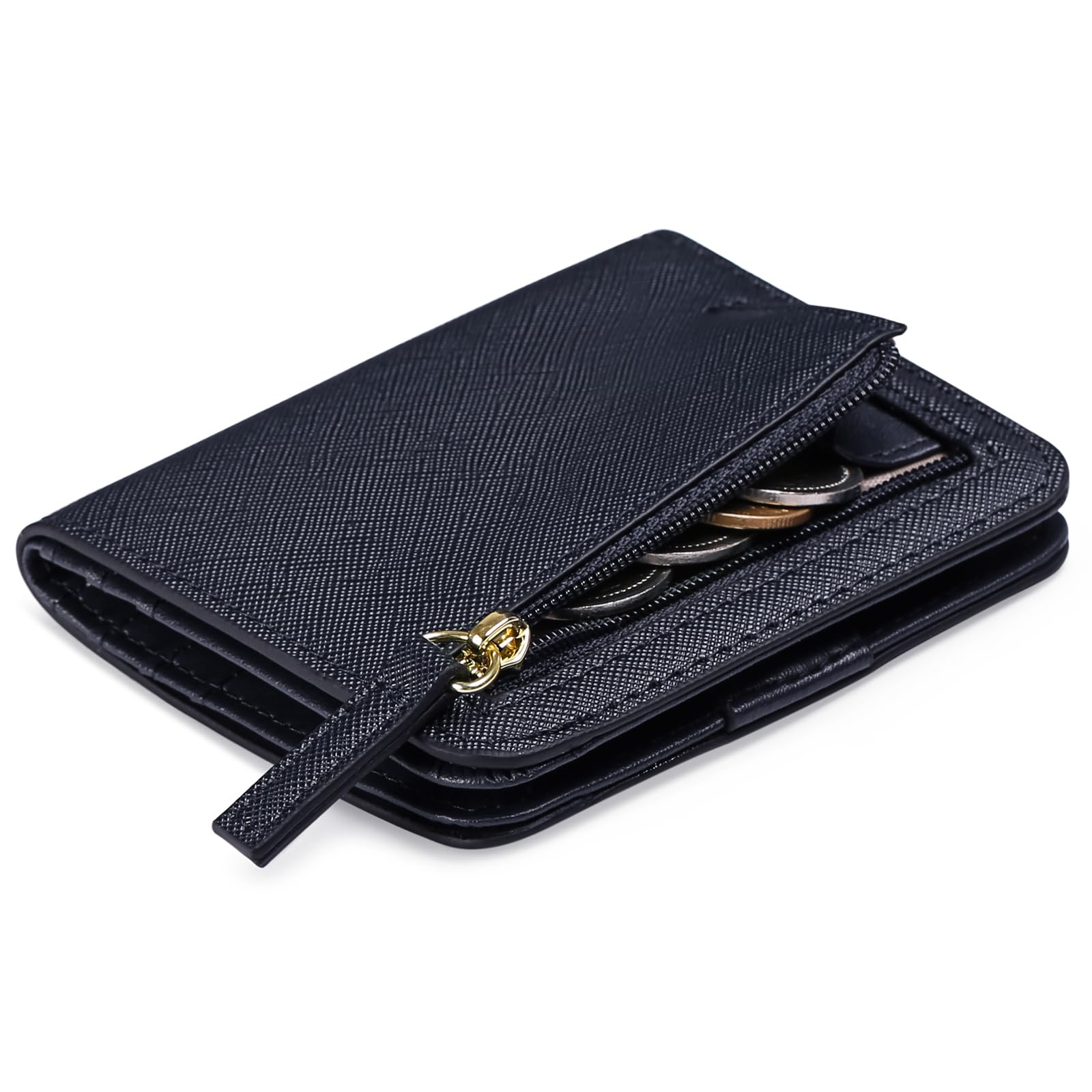 GAEKEAO RFID Blocking Leather Compact BiFold Wallet
