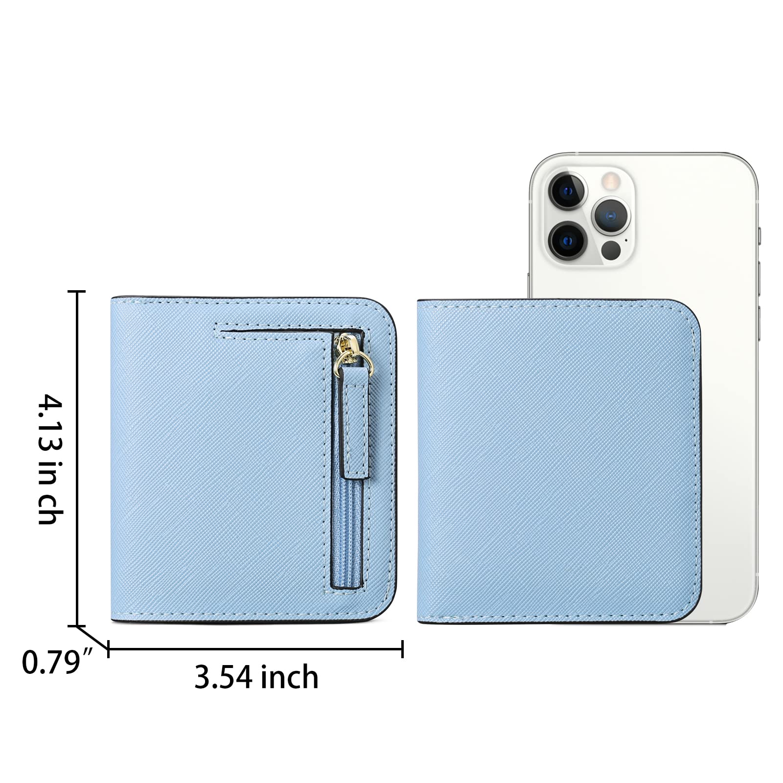 GAEKEAO RFID Blocking Leather Compact BiFold Wallet