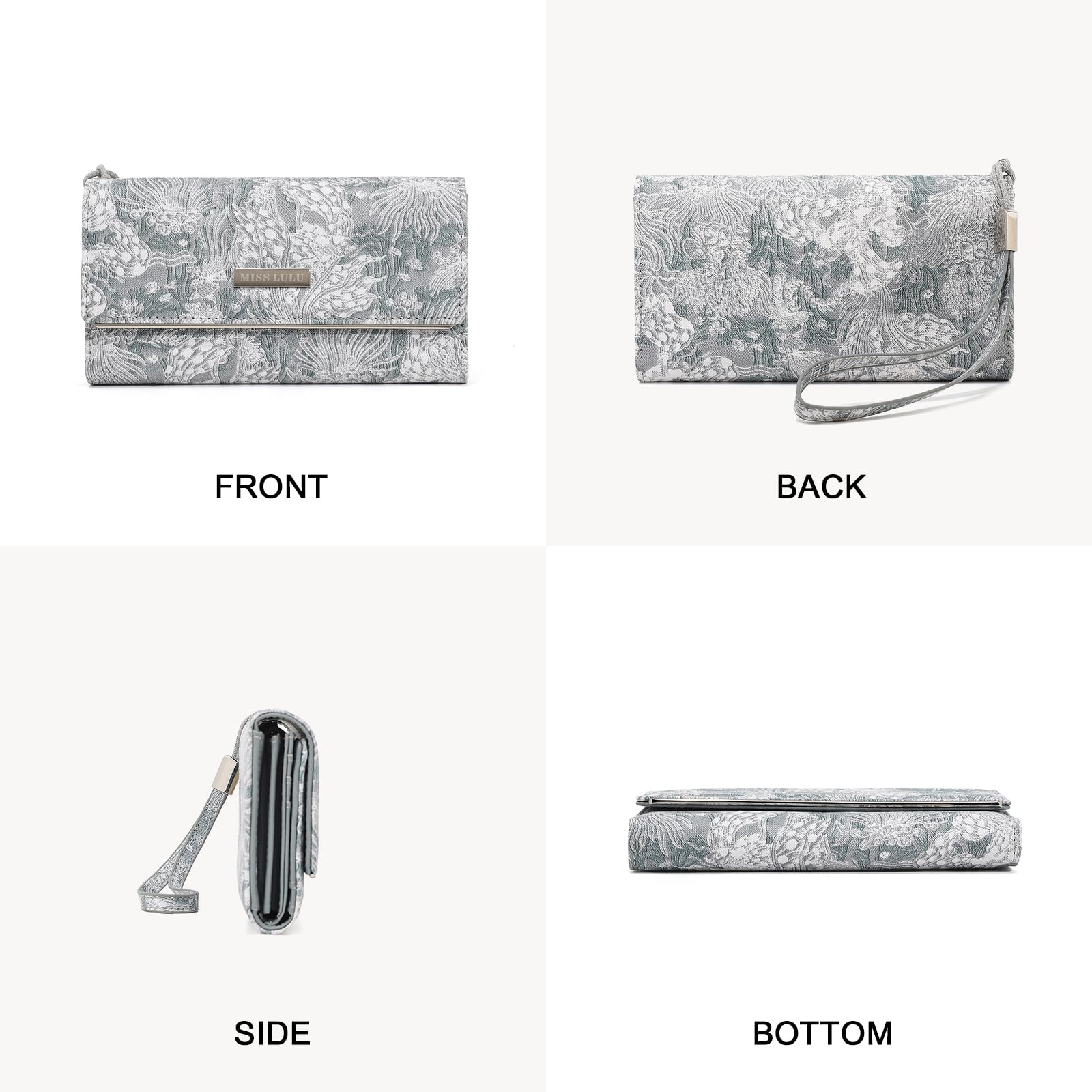 Multi Color Long Wallet Clutch For Women