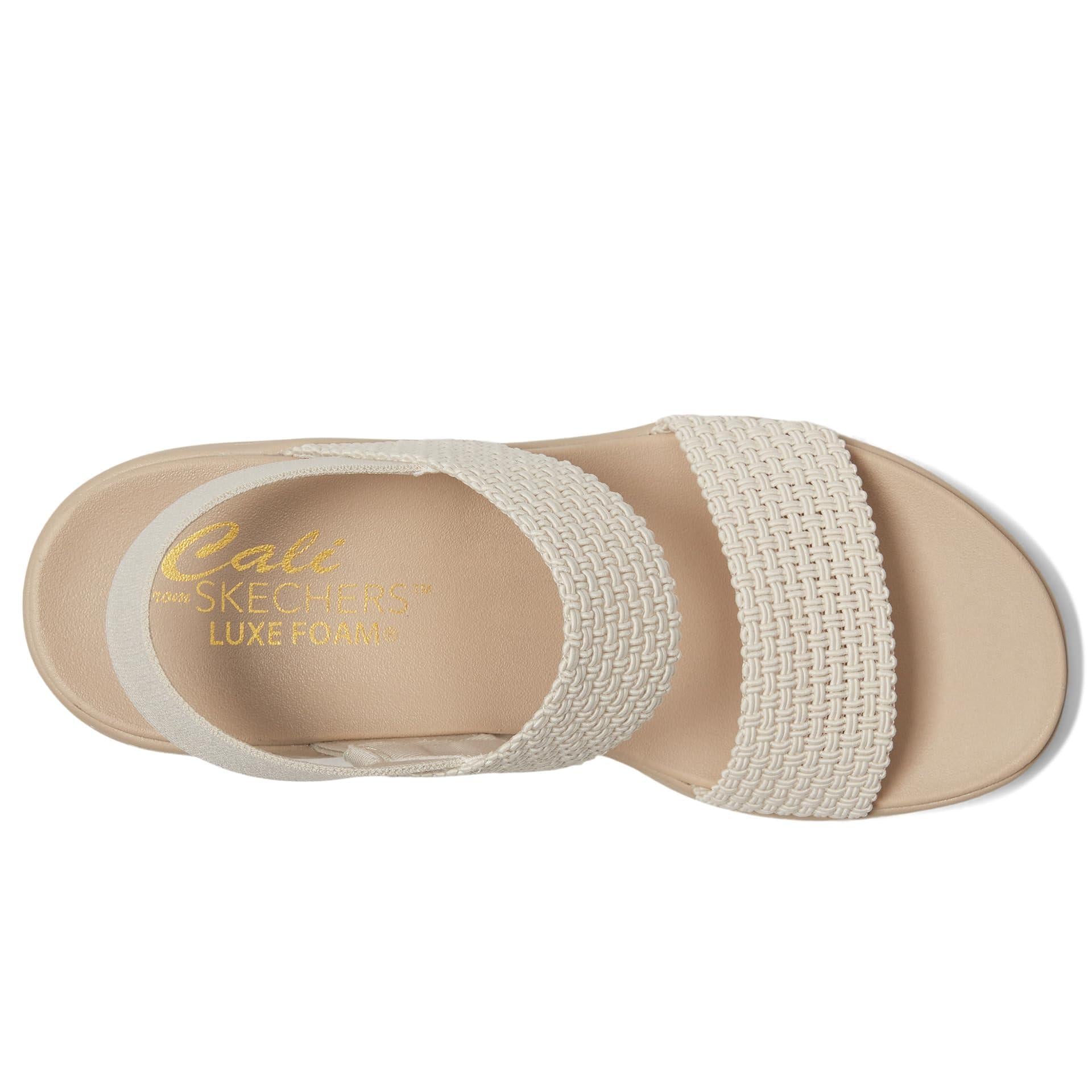 Skechers Cali DayHeeled Sandal Woven Sling Back Luxe Foam
