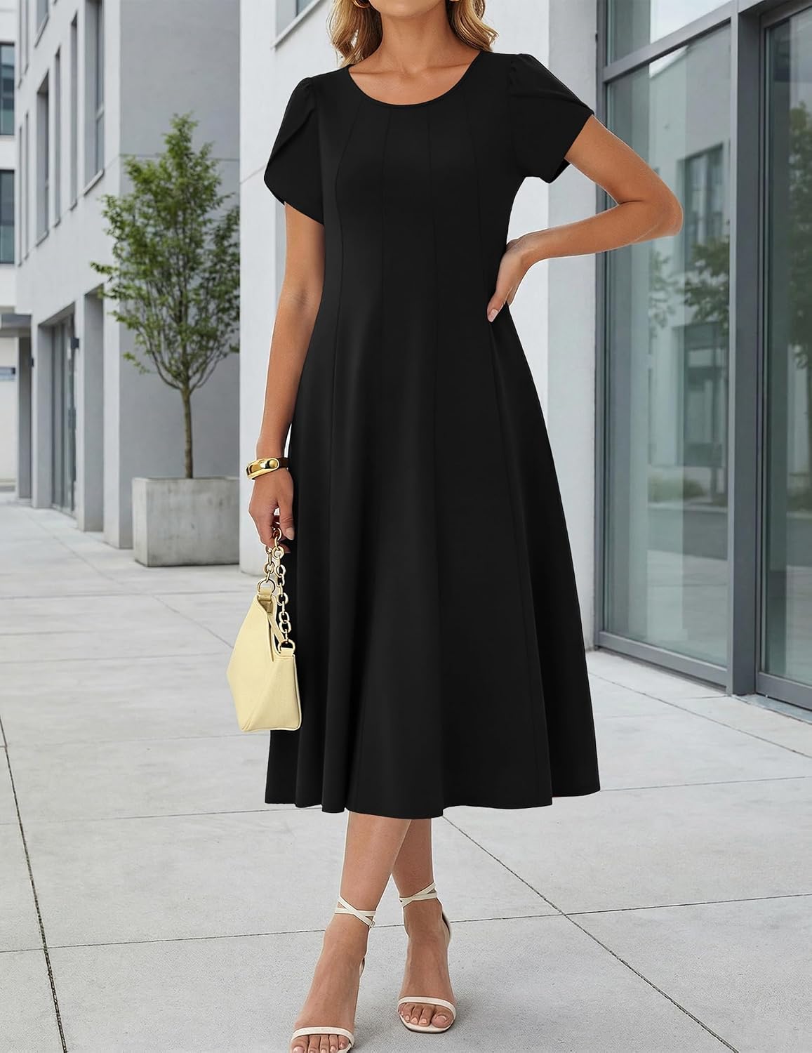 Zeagoo Womens Summer Midi Dress With Pockets S XXL