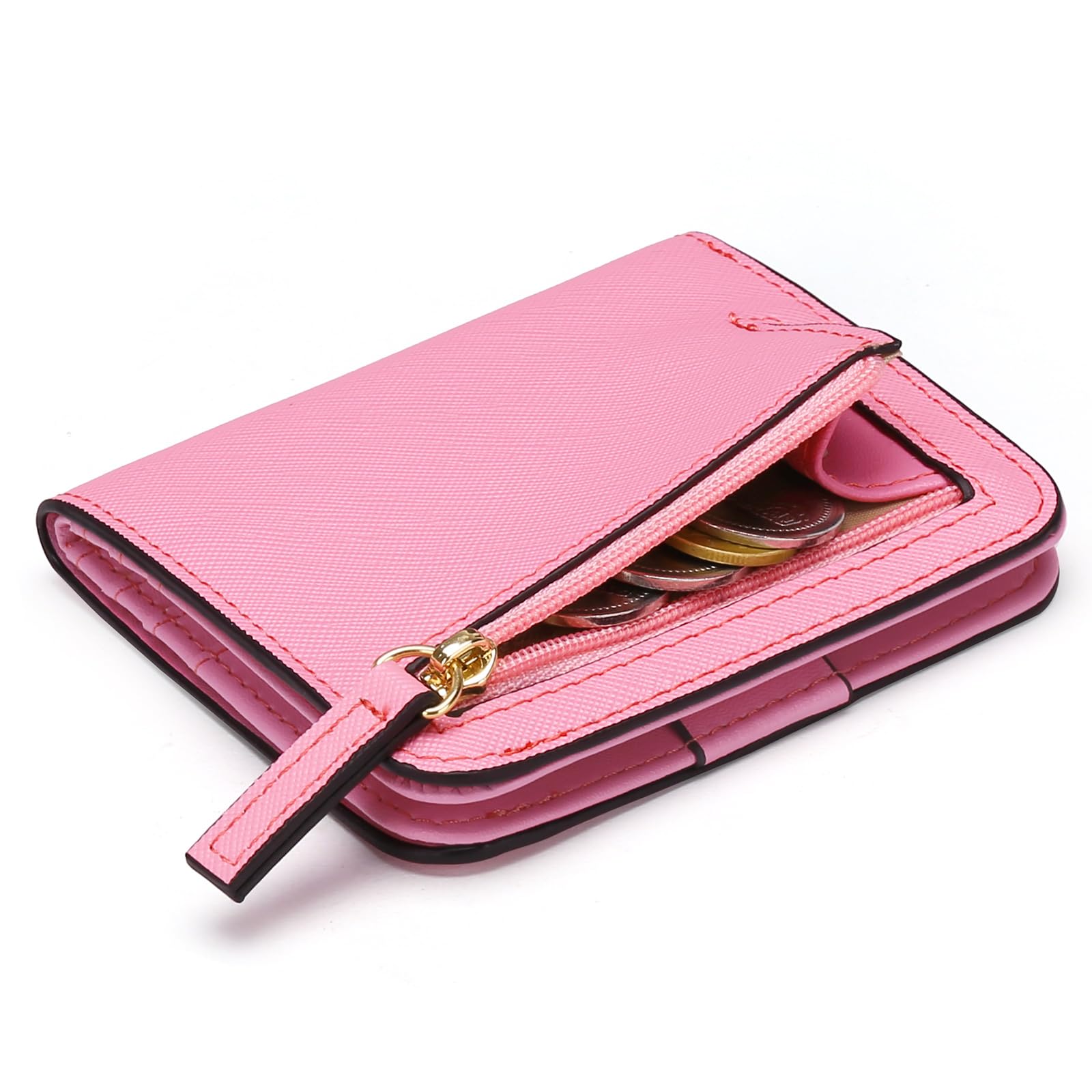 GAEKEAO RFID Blocking Leather Compact BiFold Wallet