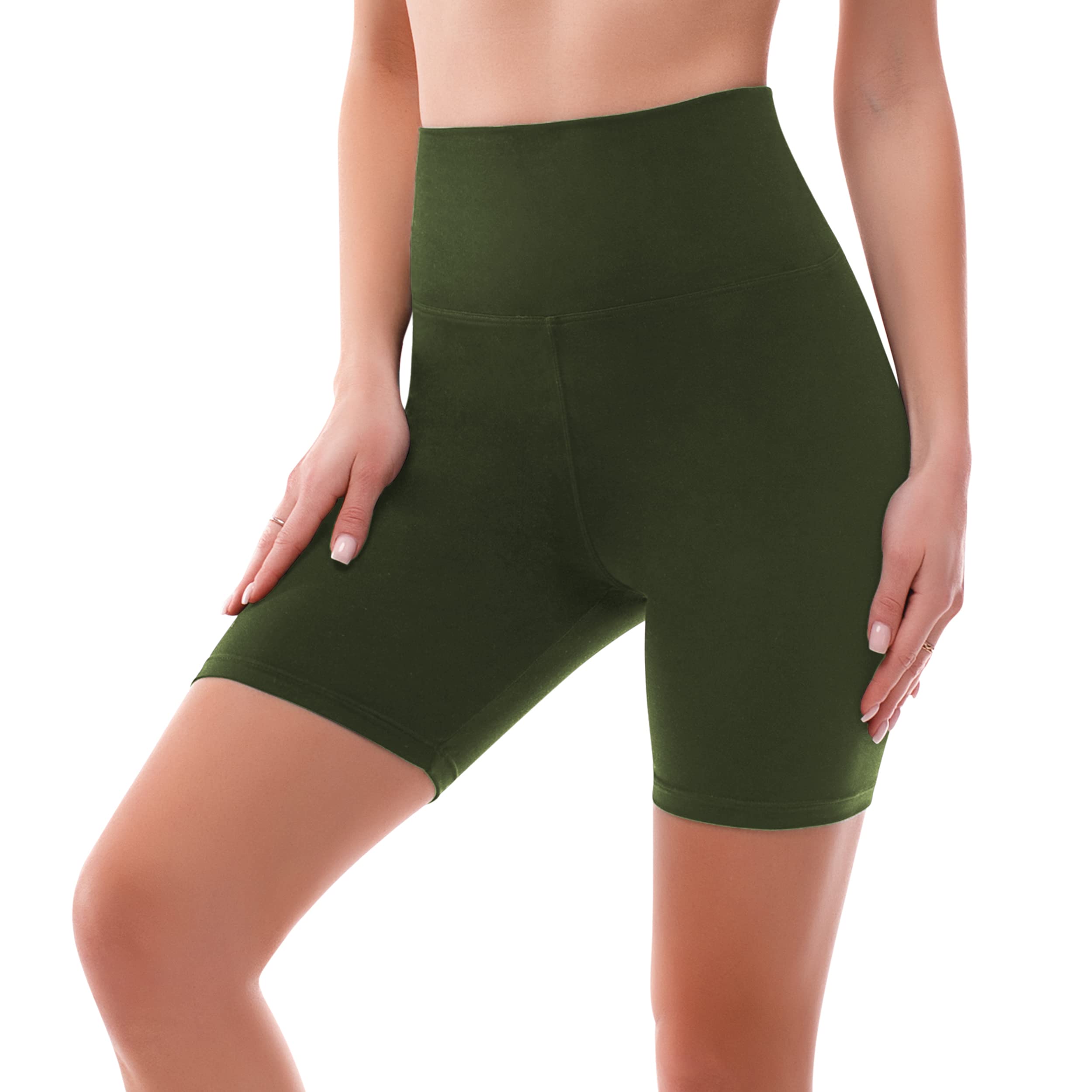 Sinophant High Waisted Cycling Shorts Black Tummy Control