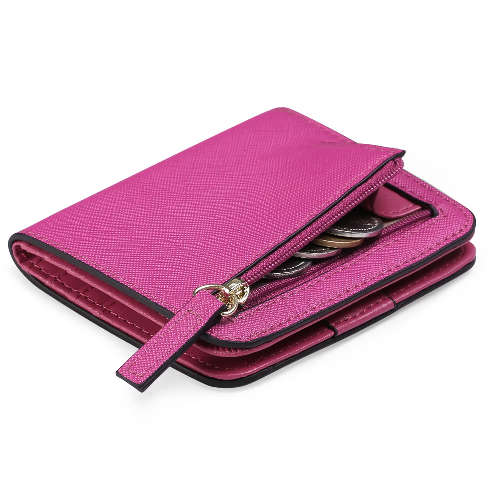 GAEKEAO RFID Blocking Leather Compact BiFold Wallet