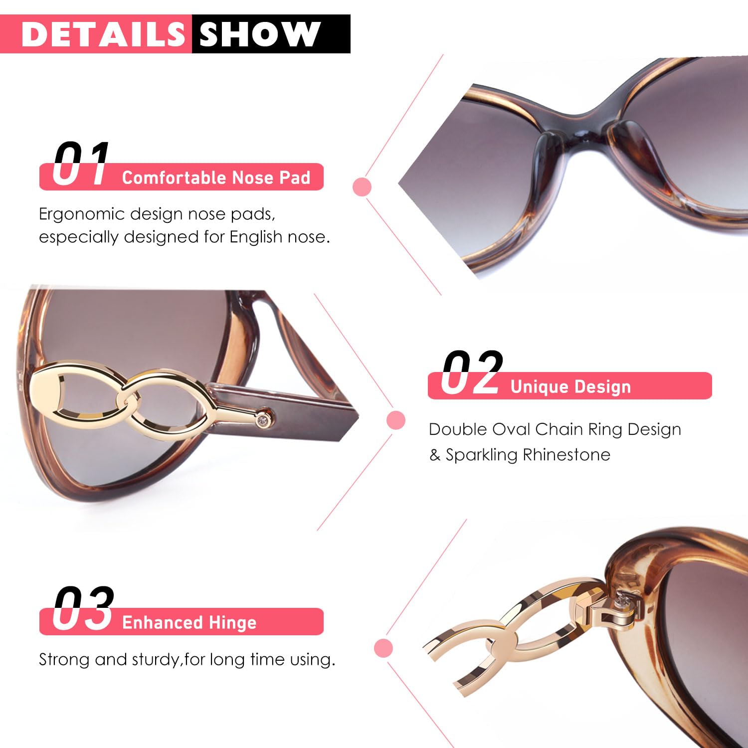 CGID Polarised Sunglasses Retro Designer Oversized UV400