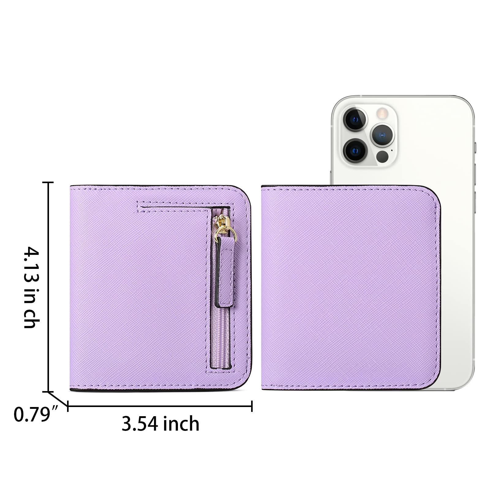GAEKEAO RFID Blocking Leather Compact BiFold Wallet