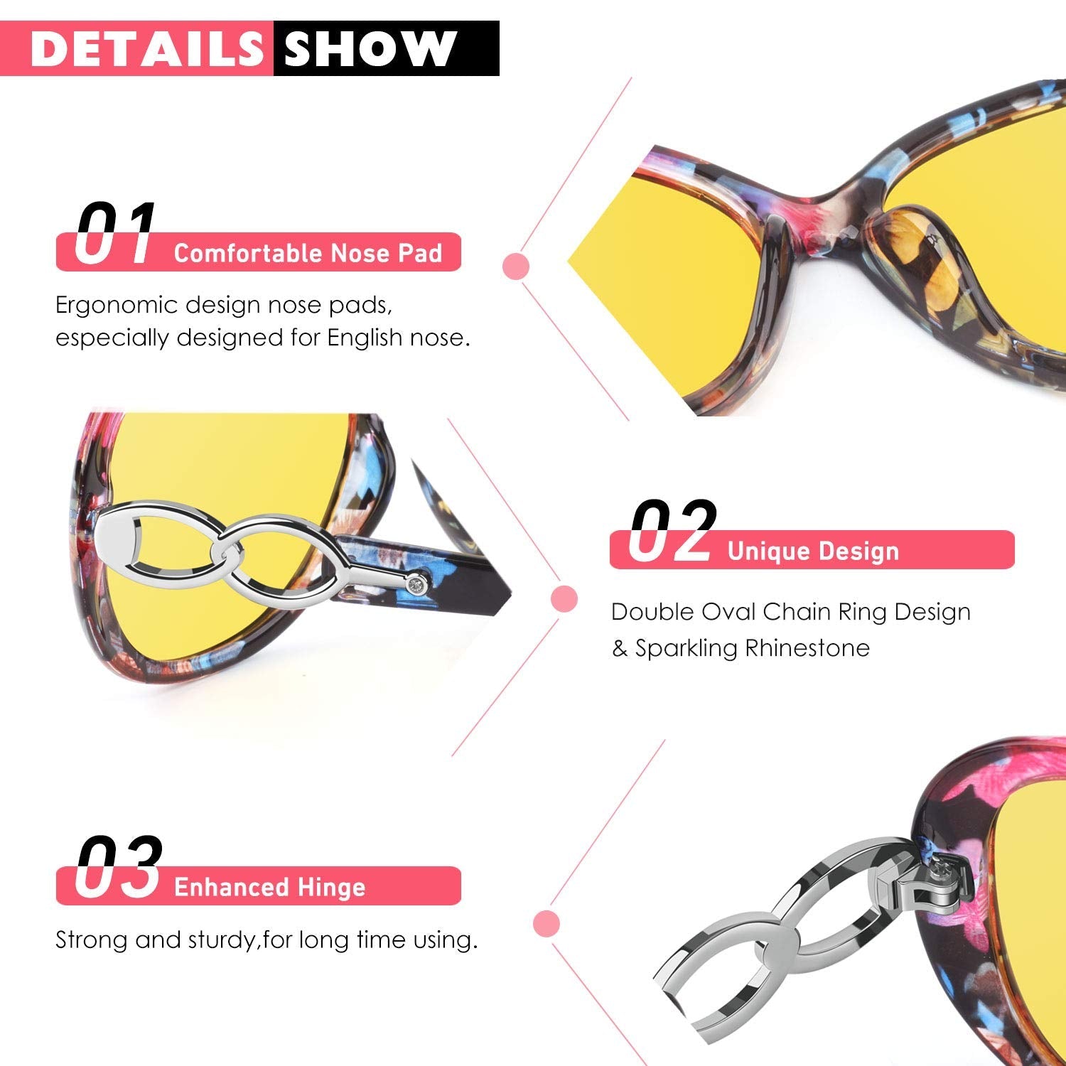 CGID Polarised Sunglasses Retro Designer Oversized UV400