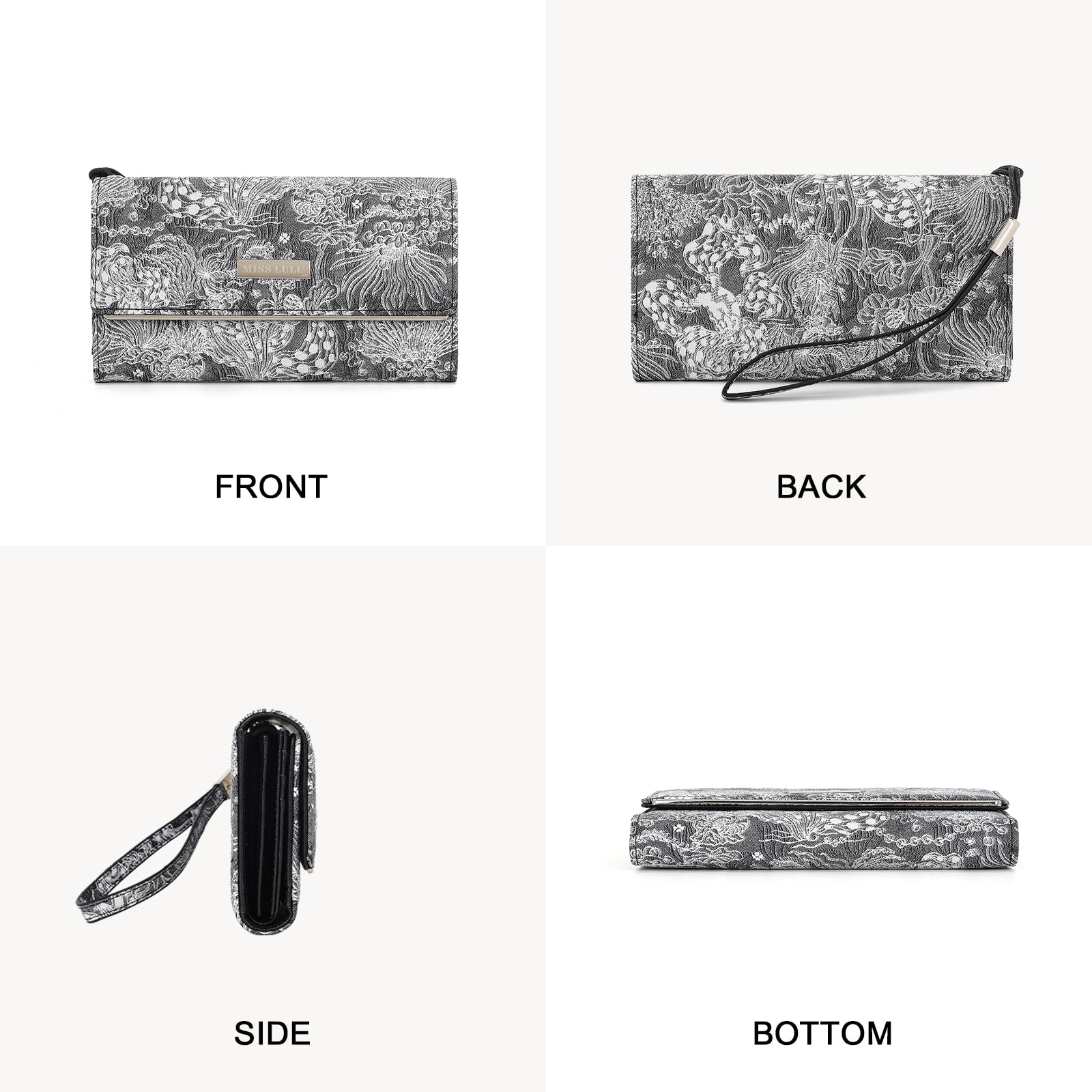 Multi Color Long Wallet Clutch For Women
