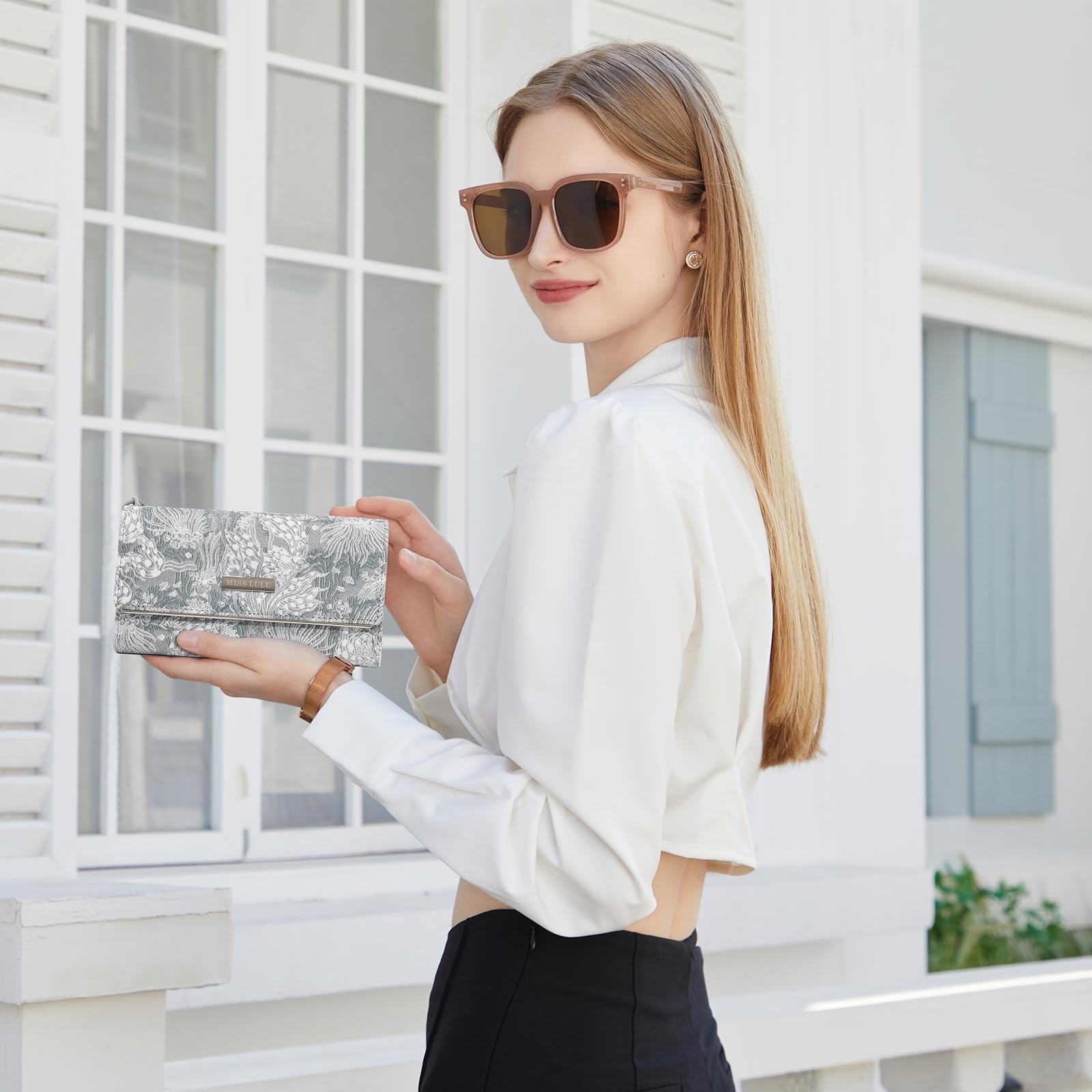 Multi Color Long Wallet Clutch For Women