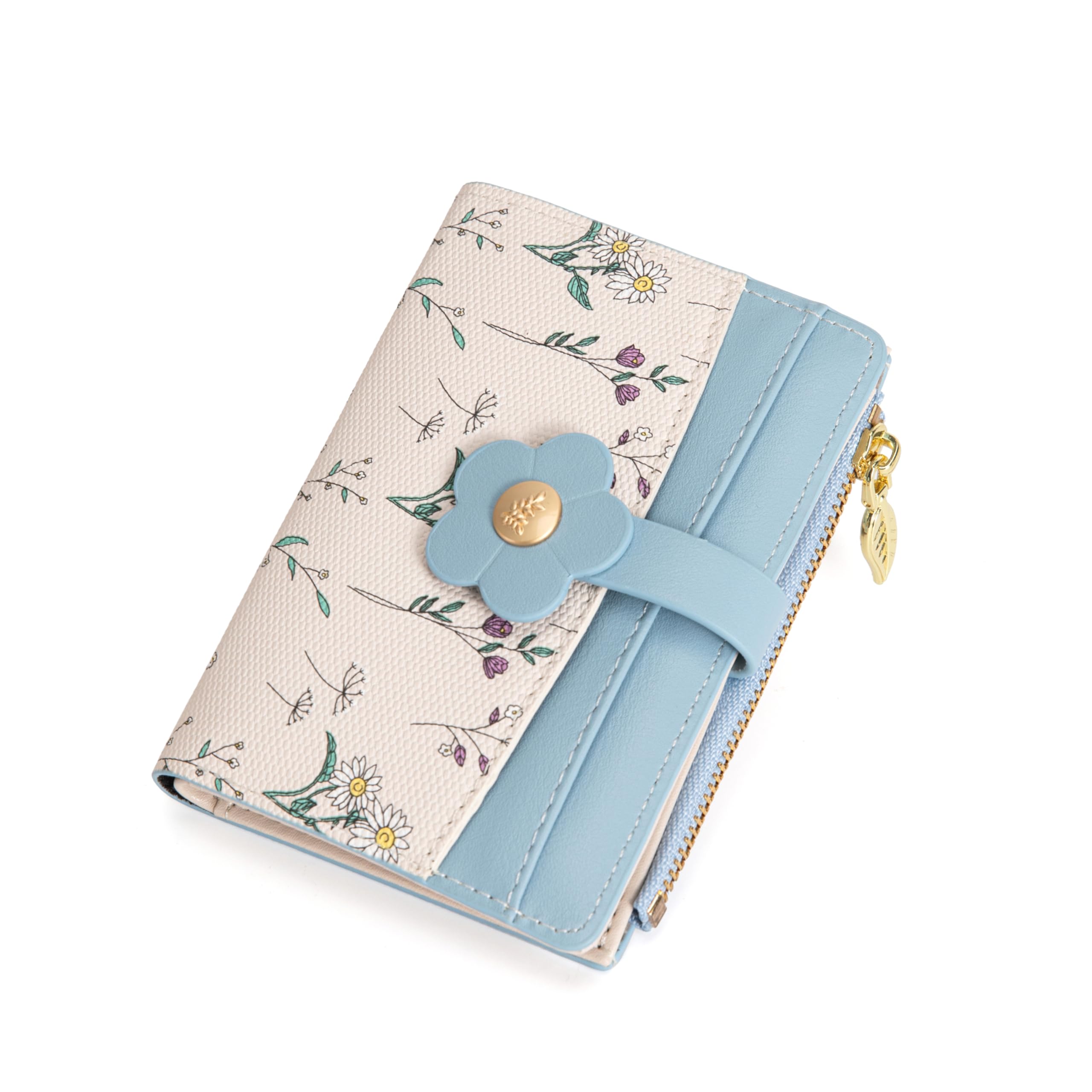 Chaofanxi RFID Blocking Green Leather Bifold Wallet