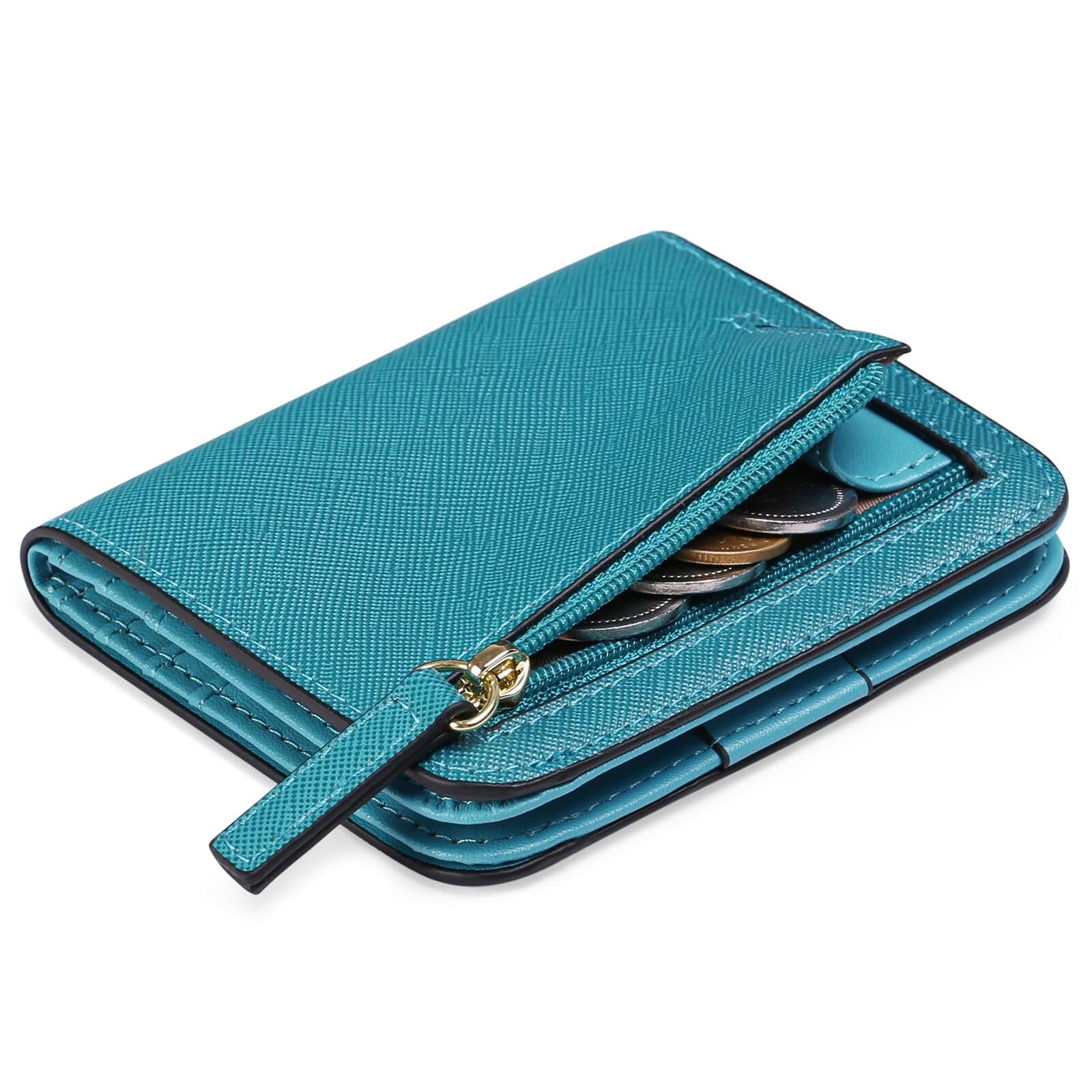 GAEKEAO RFID Blocking Leather Compact BiFold Wallet