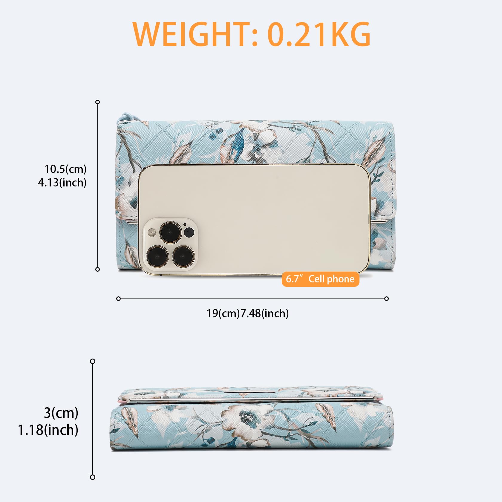 Multi Color Long Wallet Clutch For Women