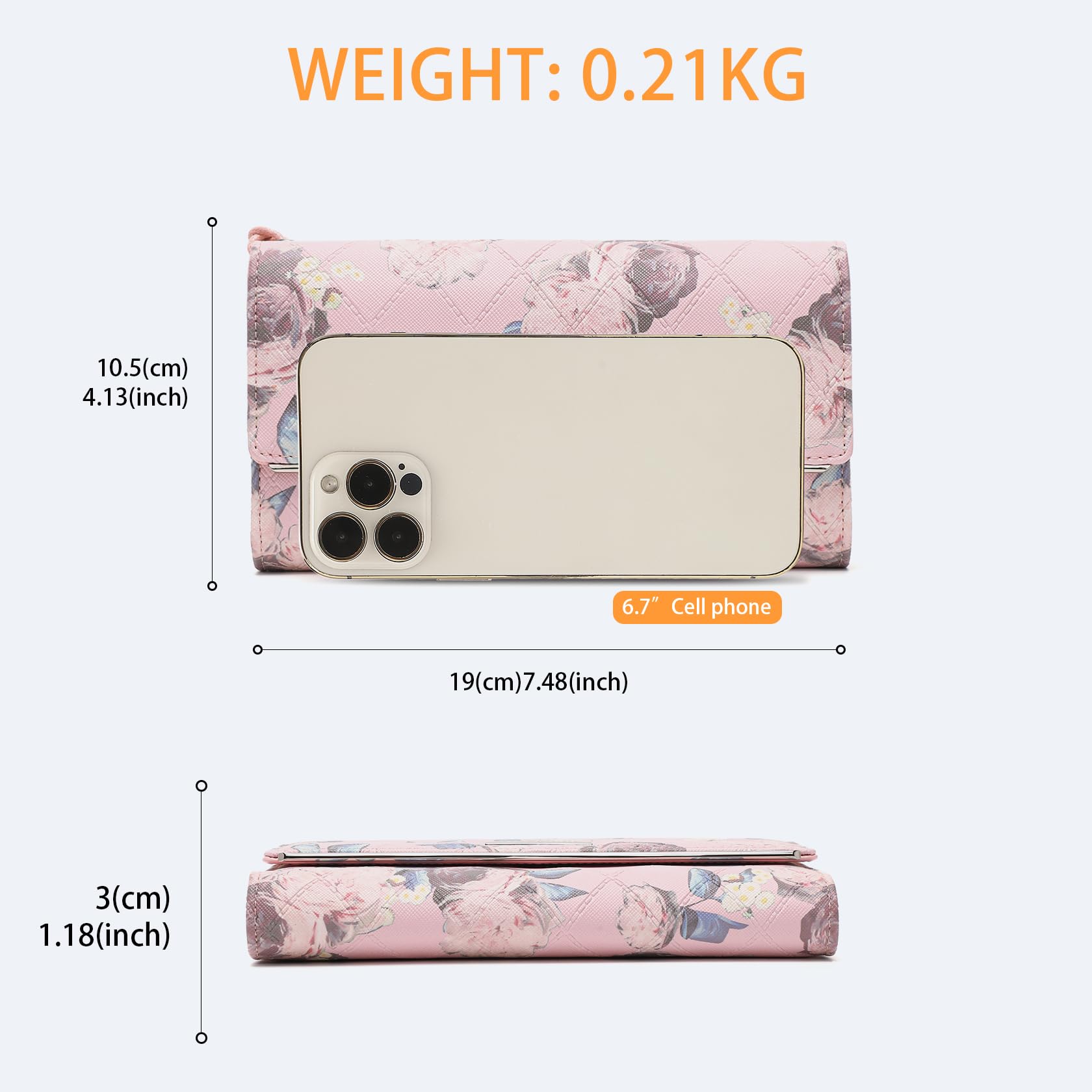 Multi Color Long Wallet Clutch For Women