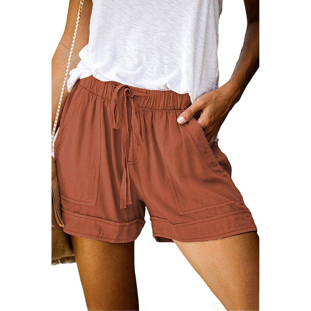 Comefohome Womens Cotton Drawstring Shorts With Pockets