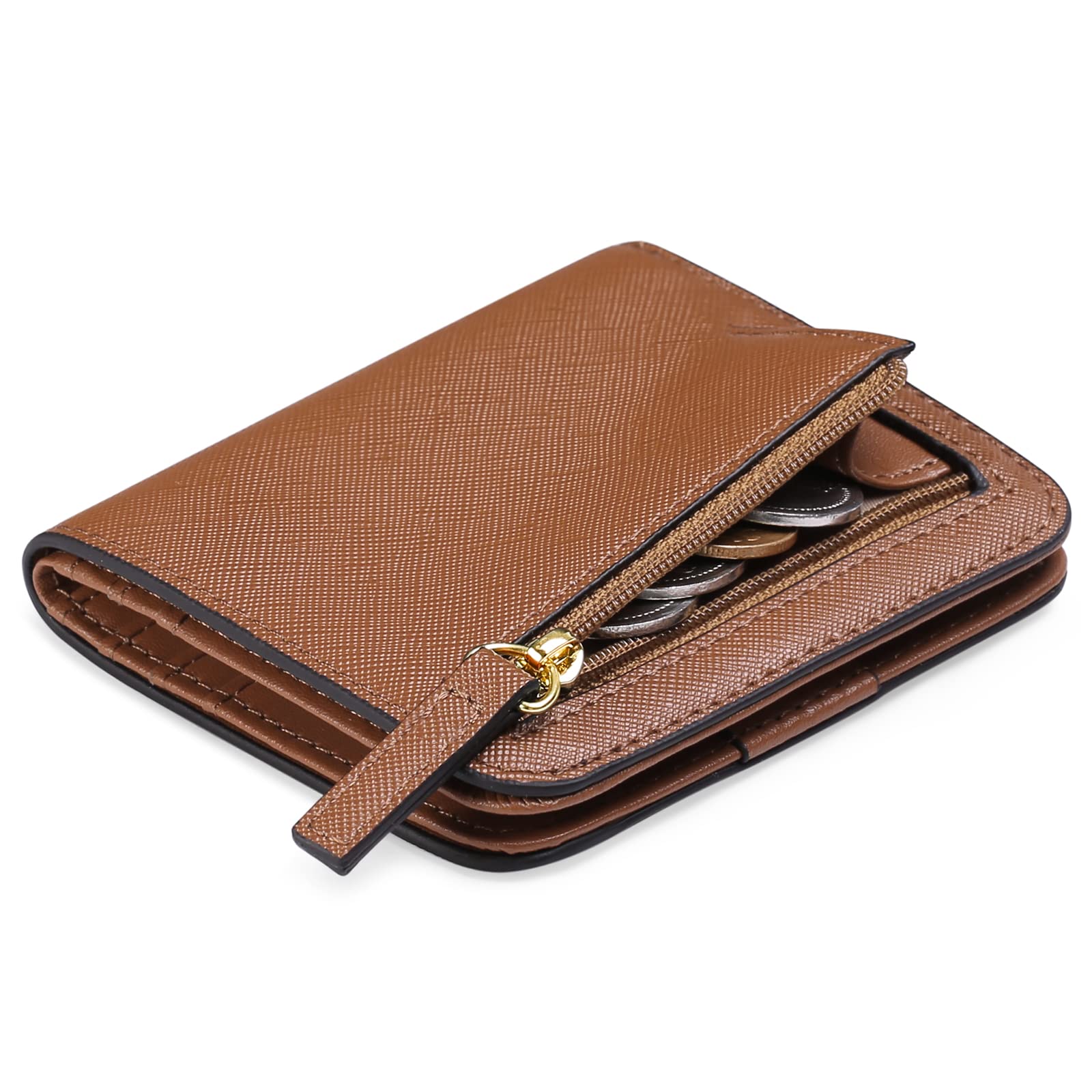 GAEKEAO RFID Blocking Leather Compact BiFold Wallet