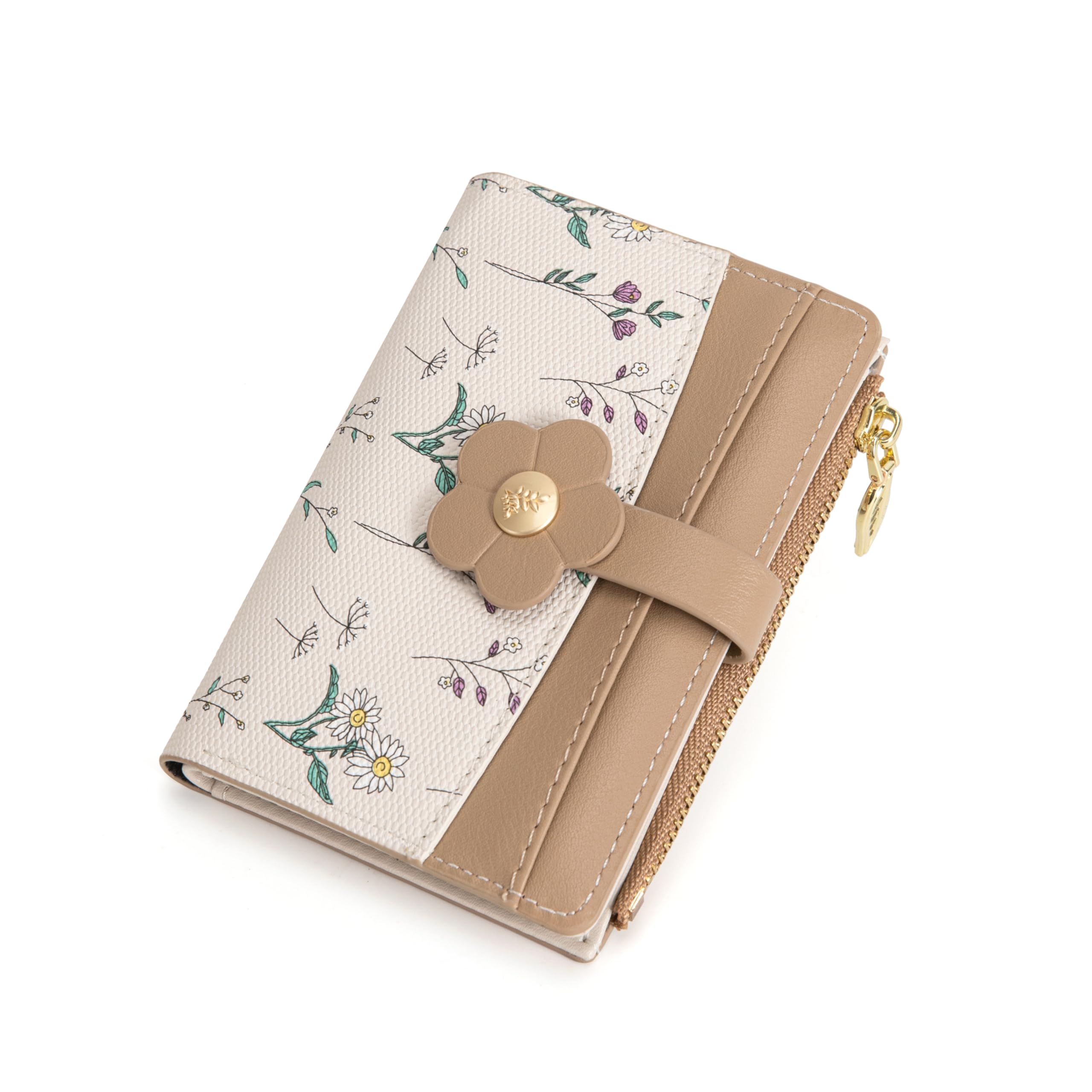 Chaofanxi RFID Blocking Green Leather Bifold Wallet