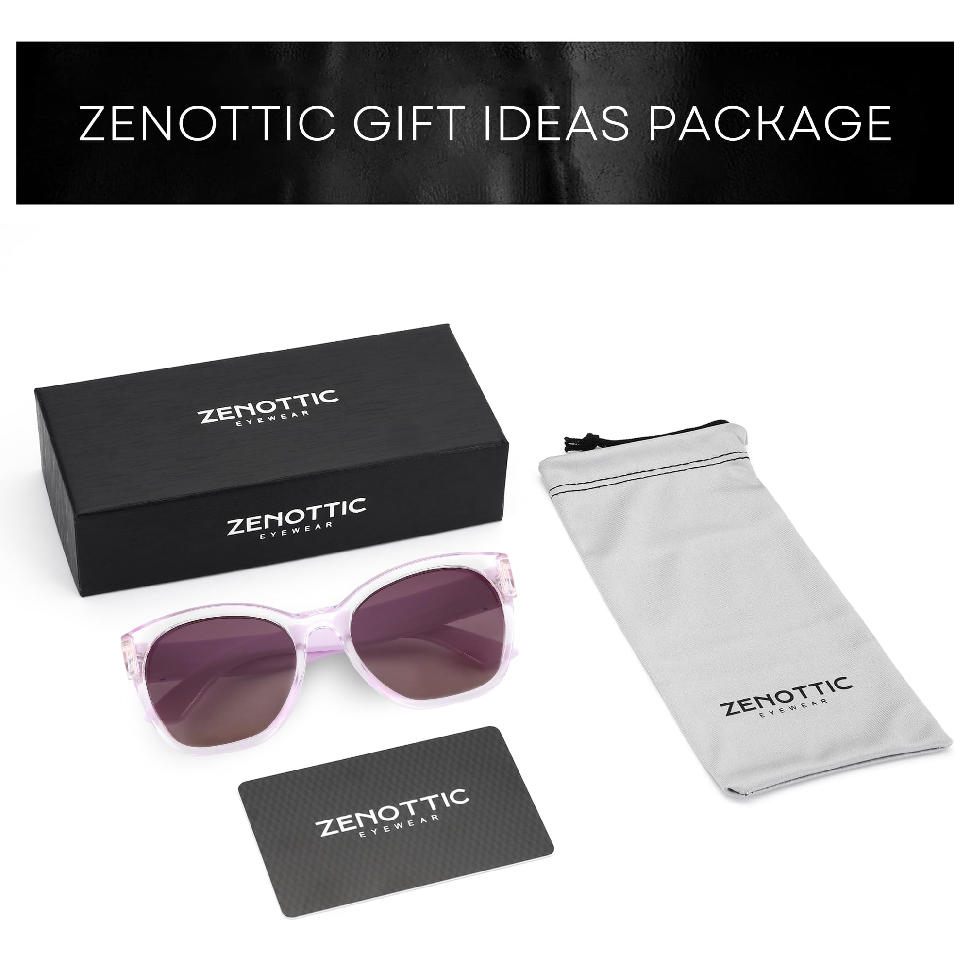 Zenottic Cat Eye Polarised Sunglasses Oversized UV400