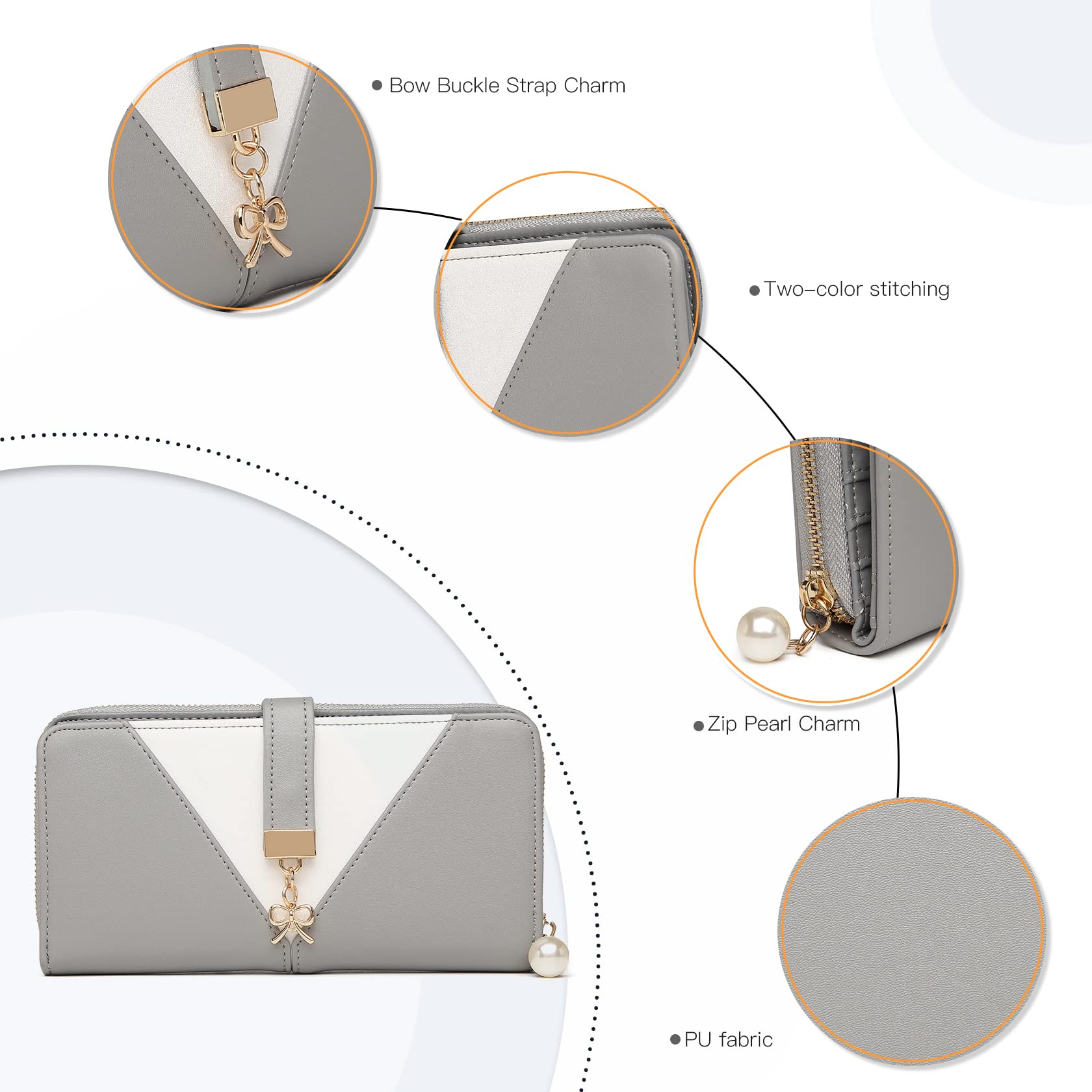 Multi Color Long Wallet Clutch For Women