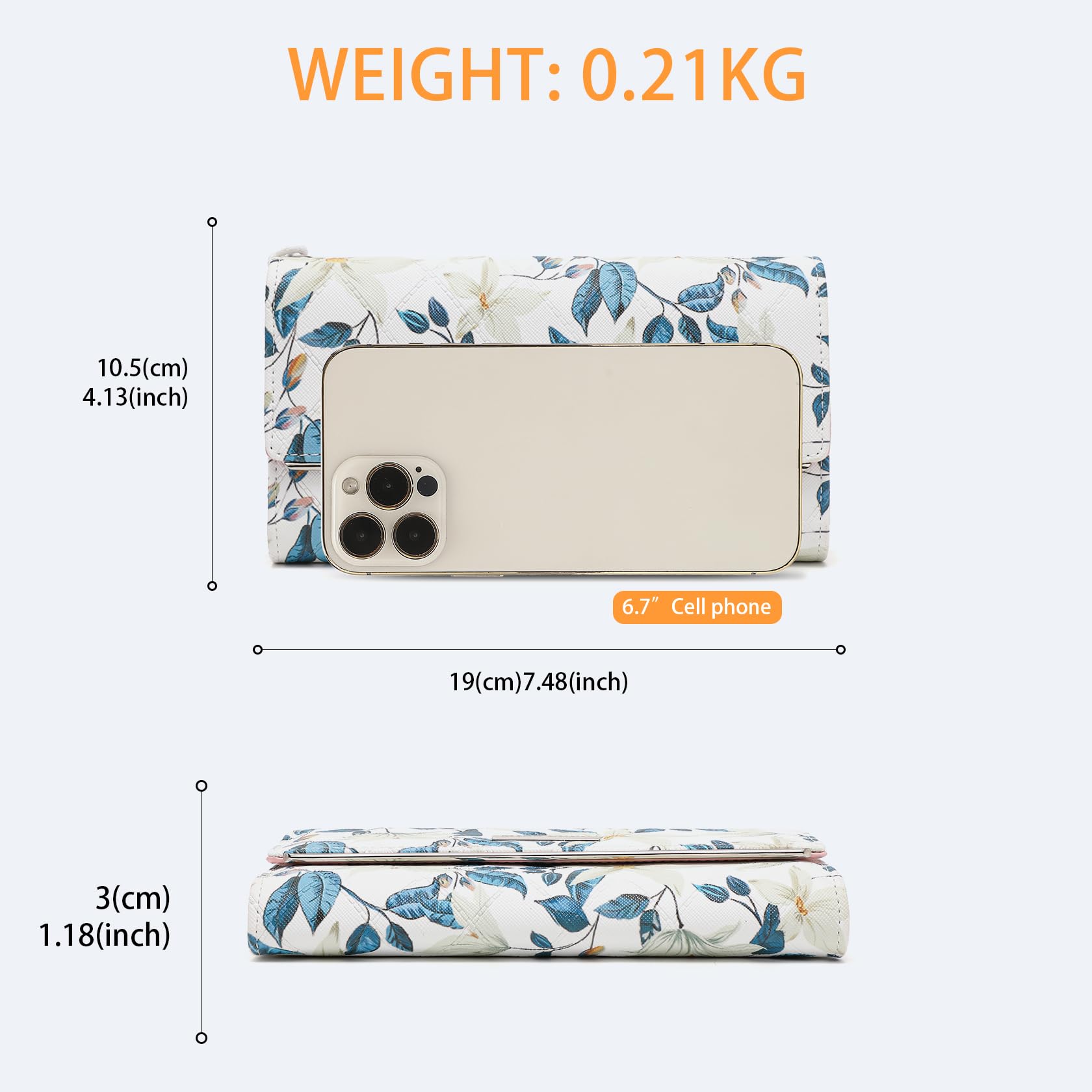 Multi Color Long Wallet Clutch For Women
