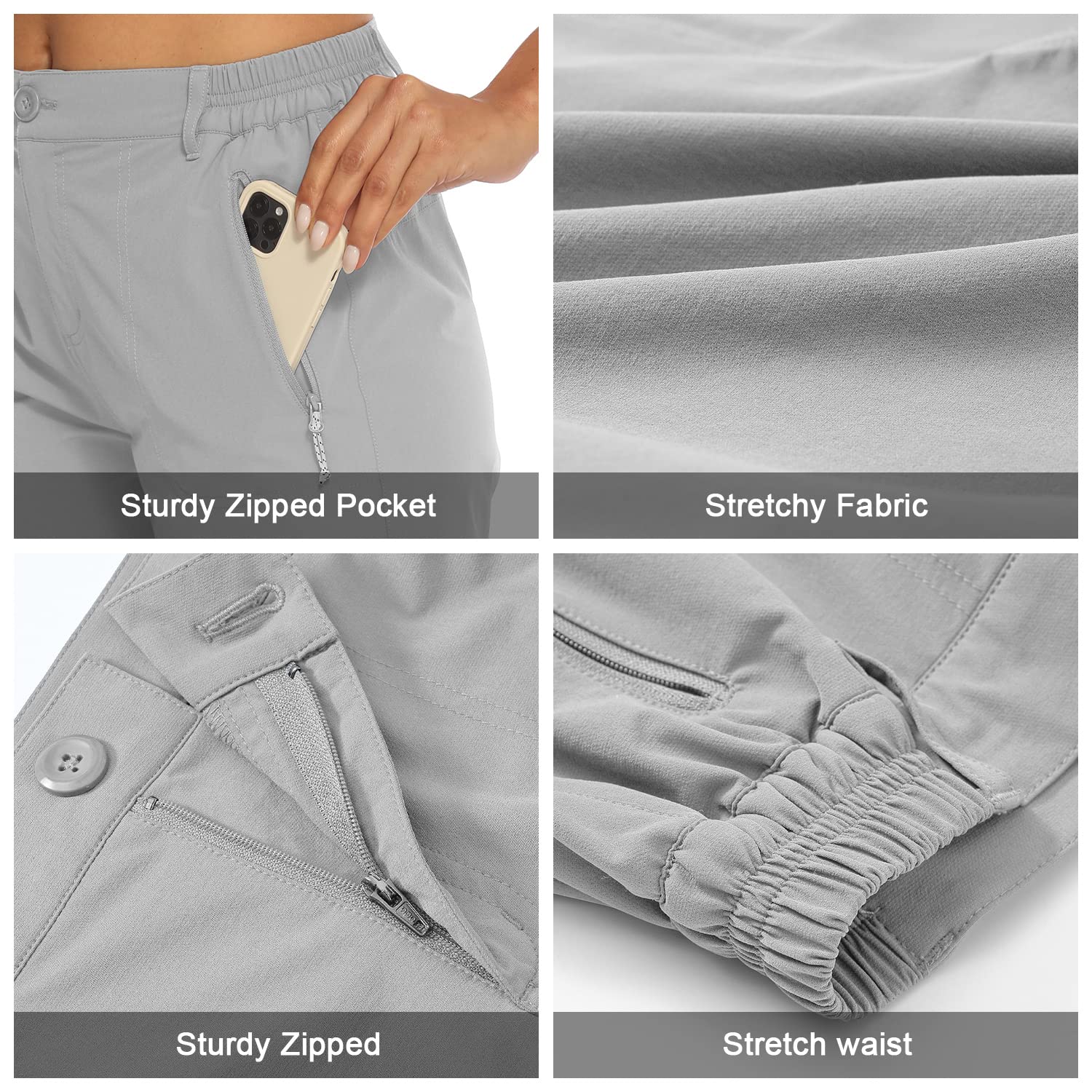 Donhobo Women Golf Shorts Quick Dry Stretch With Pockets