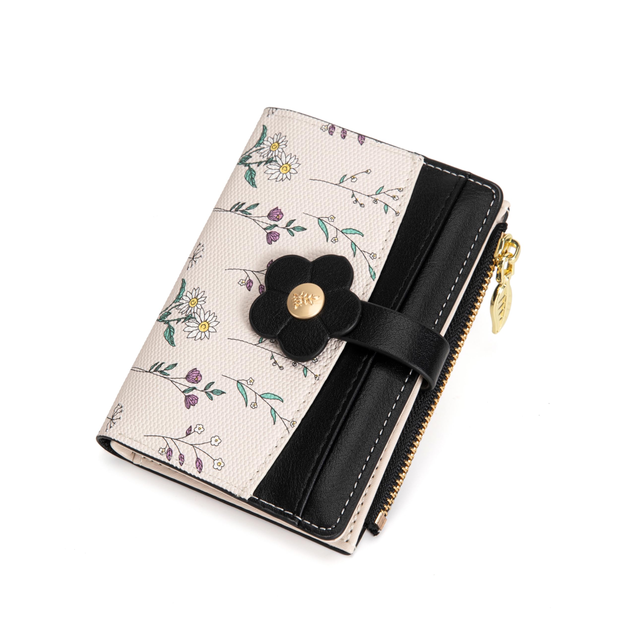 Chaofanxi RFID Blocking Green Leather Bifold Wallet
