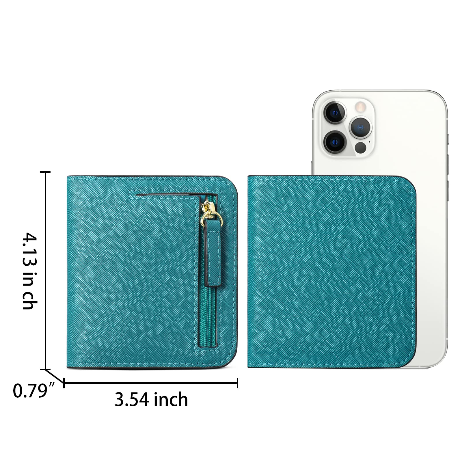 GAEKEAO RFID Blocking Leather Compact BiFold Wallet