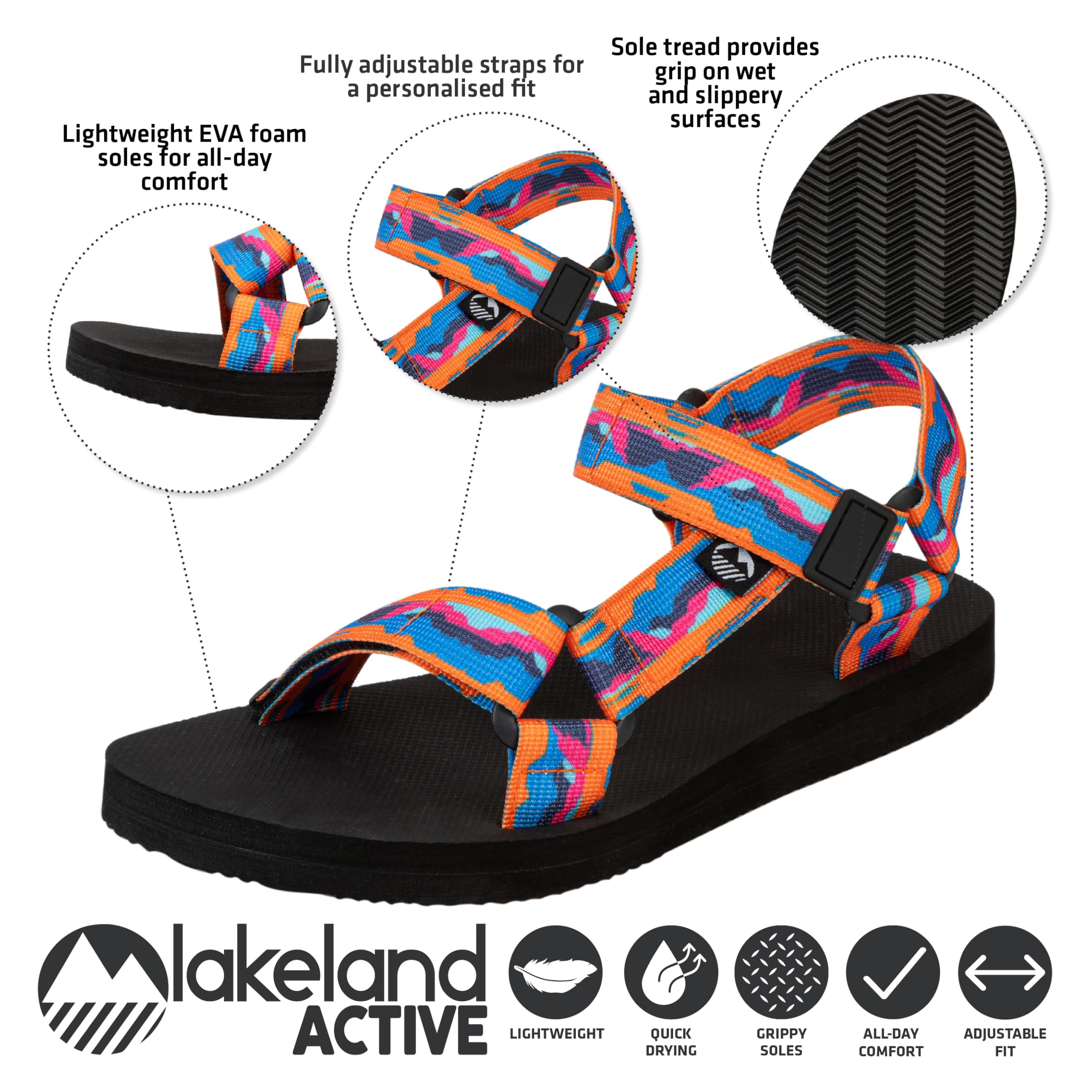 Lakeland Active Womens Mockerkin Adjustable Outdoor Sandals
