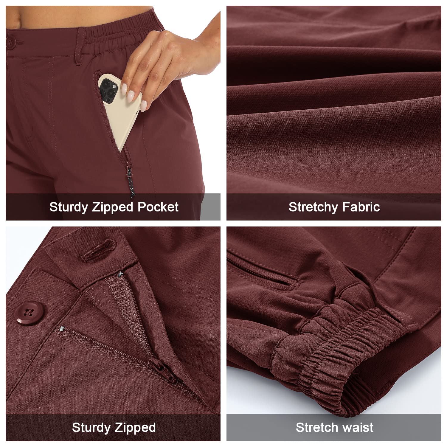 Donhobo Women Golf Shorts Quick Dry Stretch With Pockets
