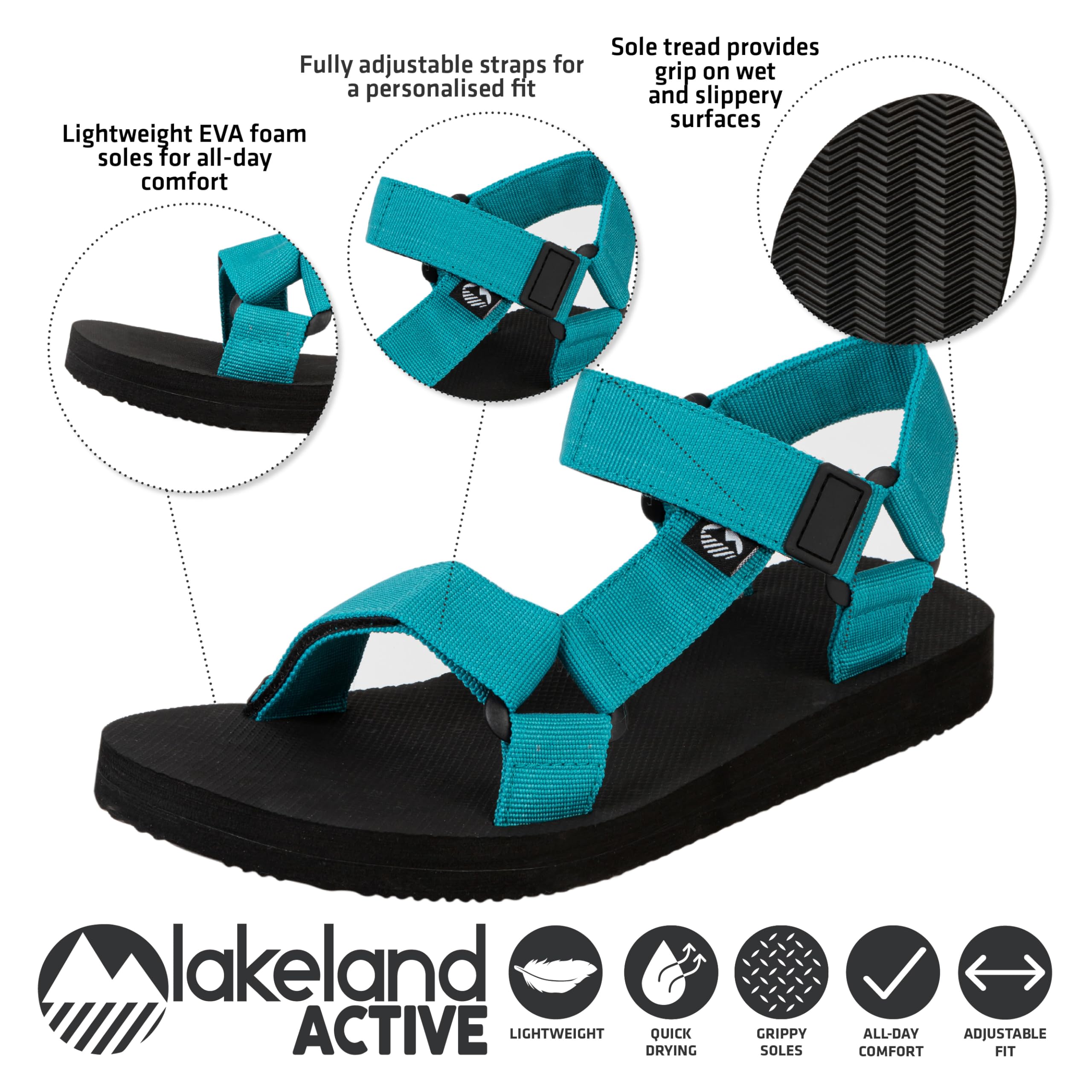 Lakeland Active Womens Mockerkin Adjustable Outdoor Sandals