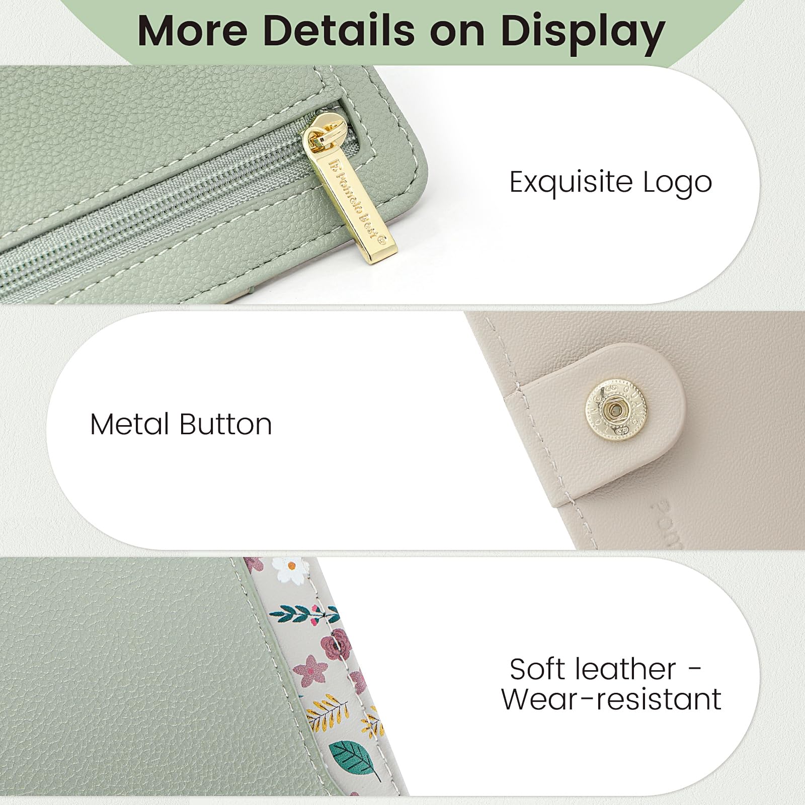 Pomelo Best Pink RFID Blocking Small Wallet With Zipper