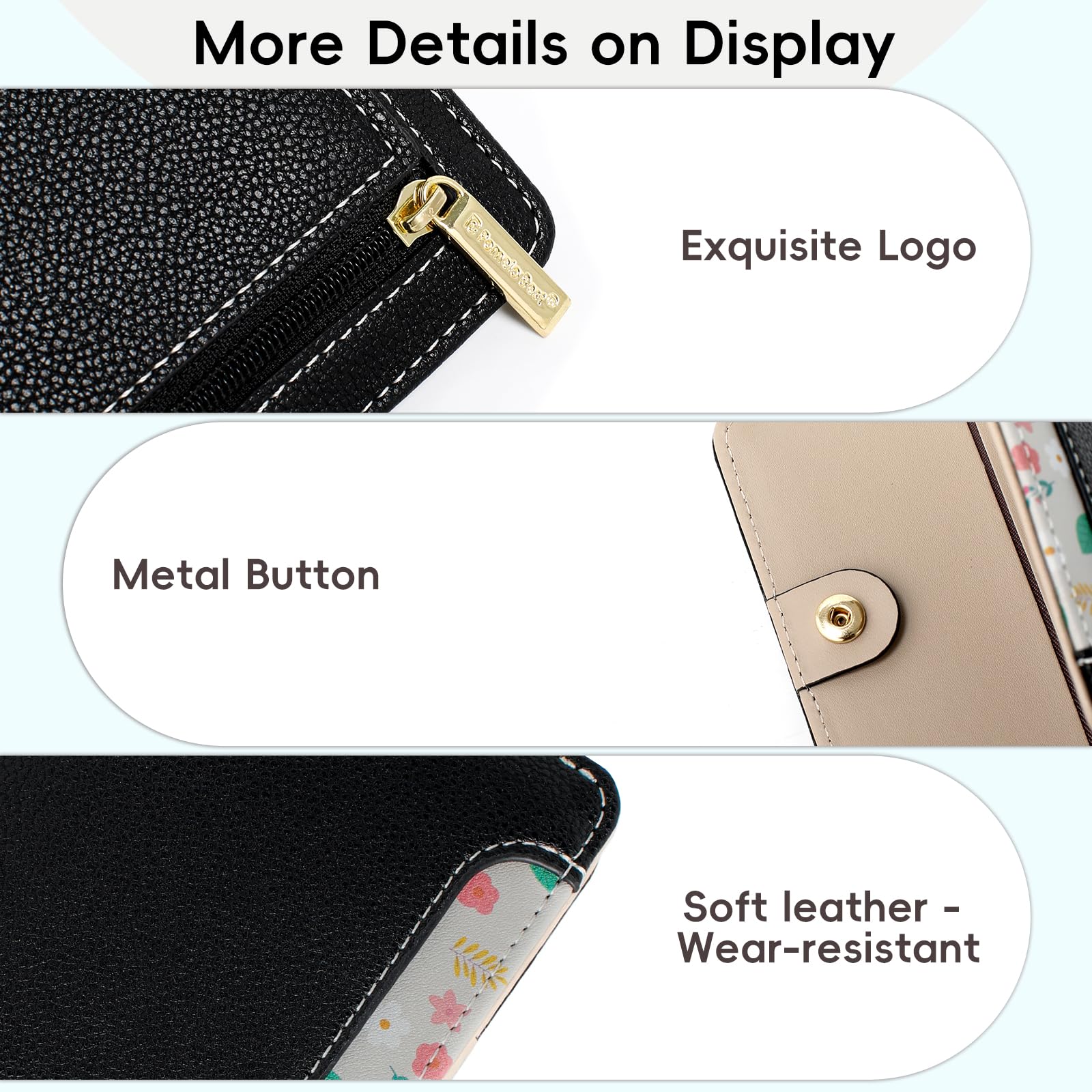Pomelo Best Pink RFID Blocking Small Wallet With Zipper