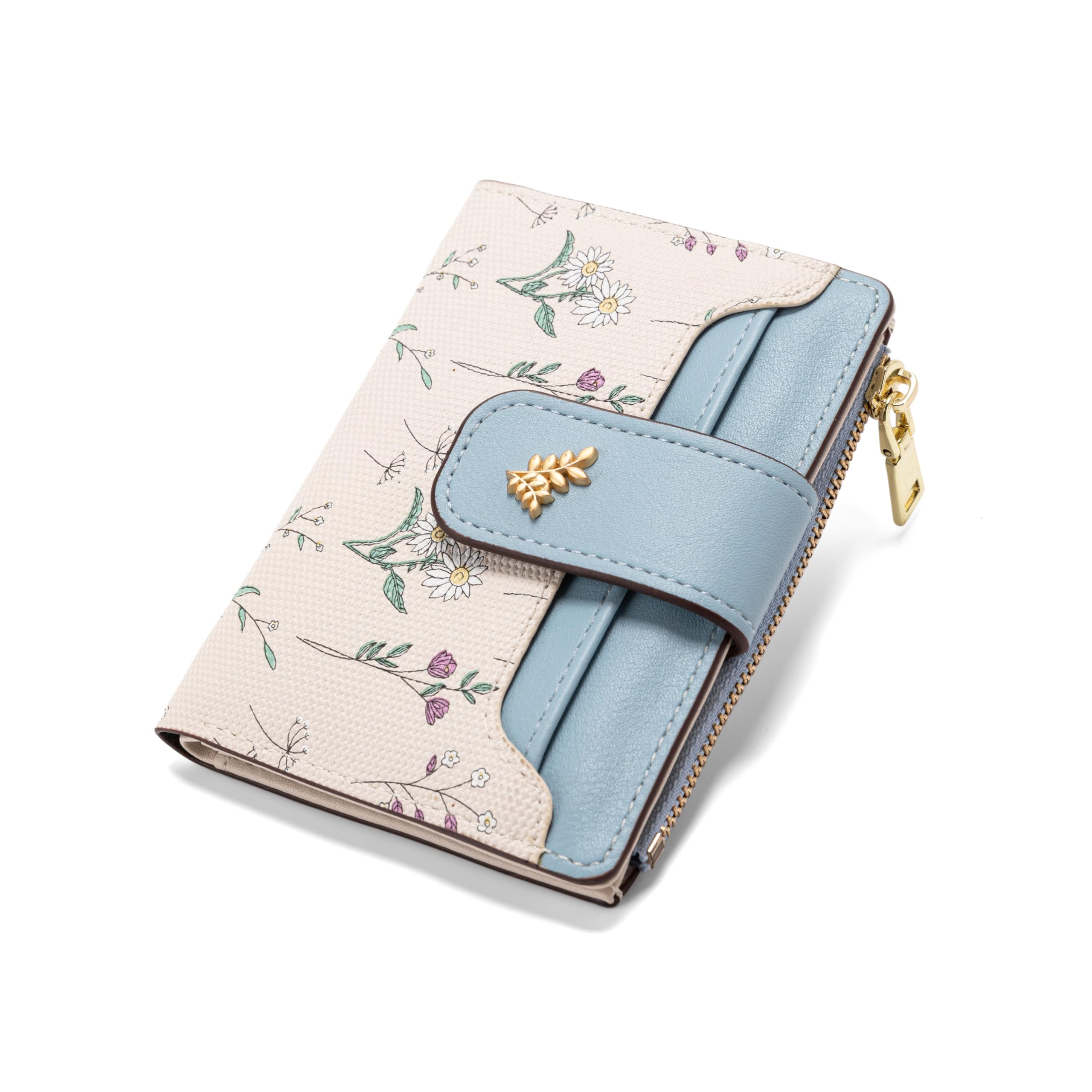 Chaofanxi RFID Blocking Green Leather Bifold Wallet