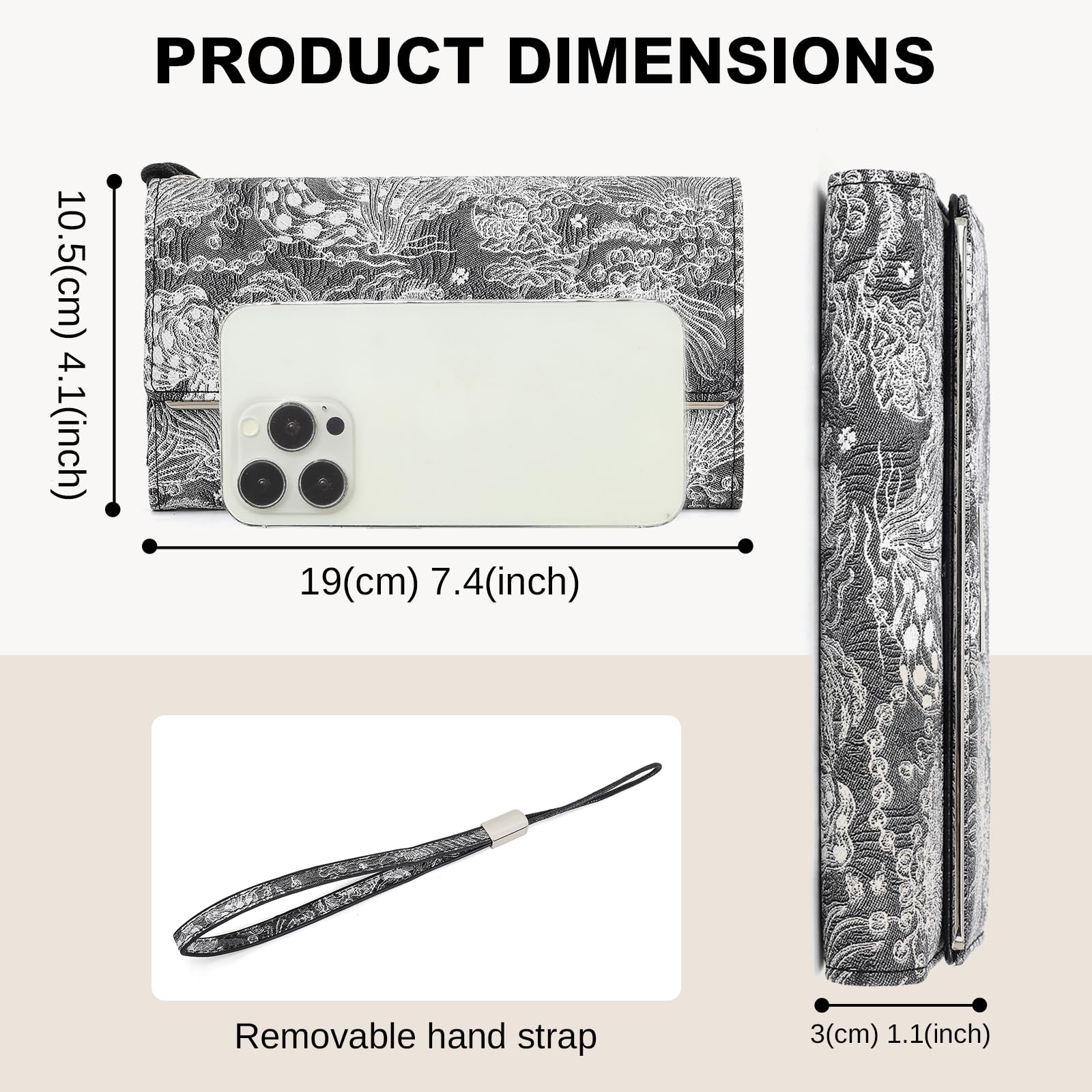 Multi Color Long Wallet Clutch For Women