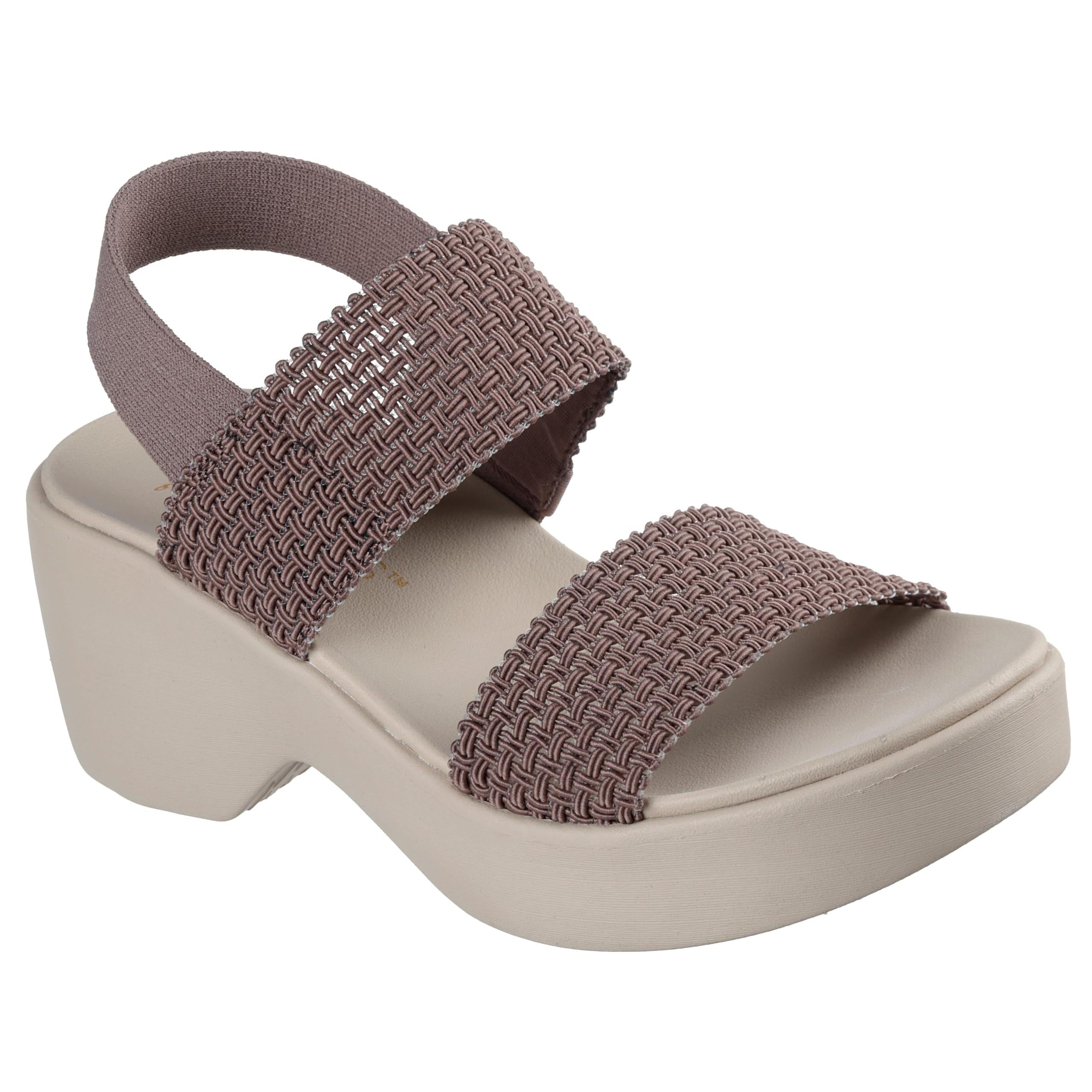 Skechers Cali DayHeeled Sandal Woven Sling Back Luxe Foam