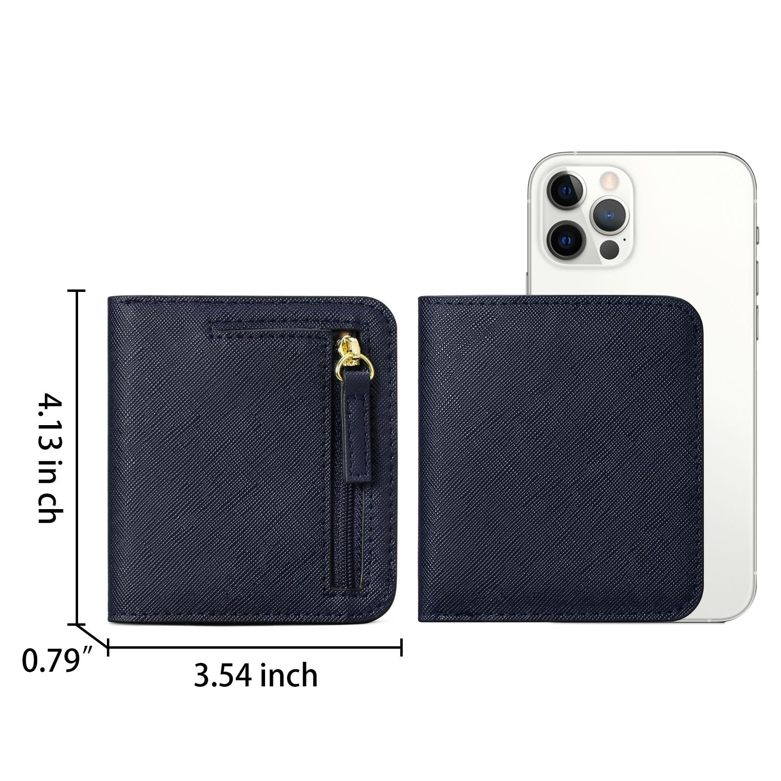 GAEKEAO RFID Blocking Leather Compact BiFold Wallet