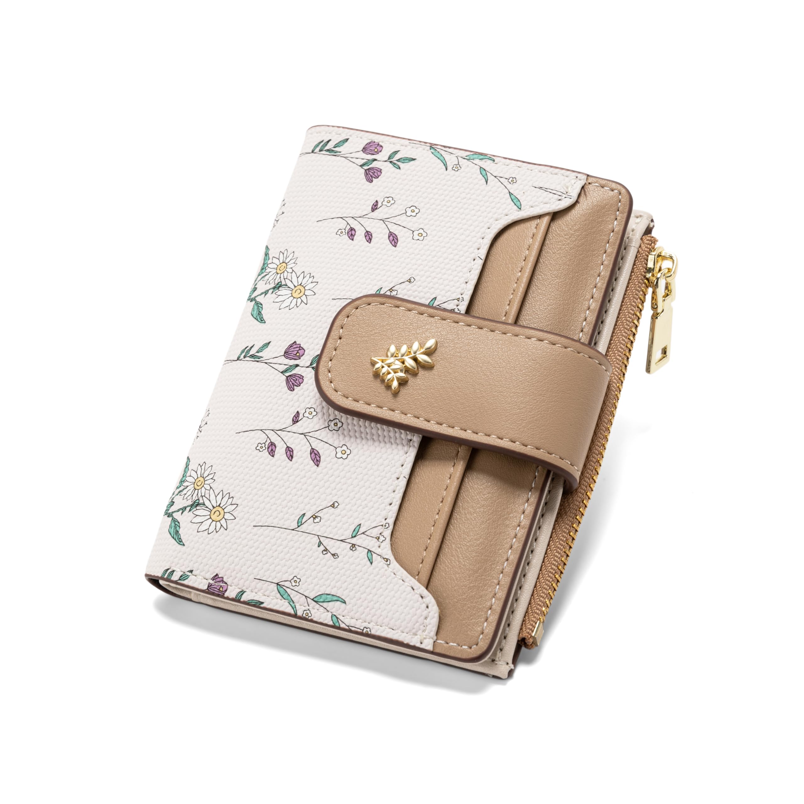 Chaofanxi RFID Blocking Green Leather Bifold Wallet