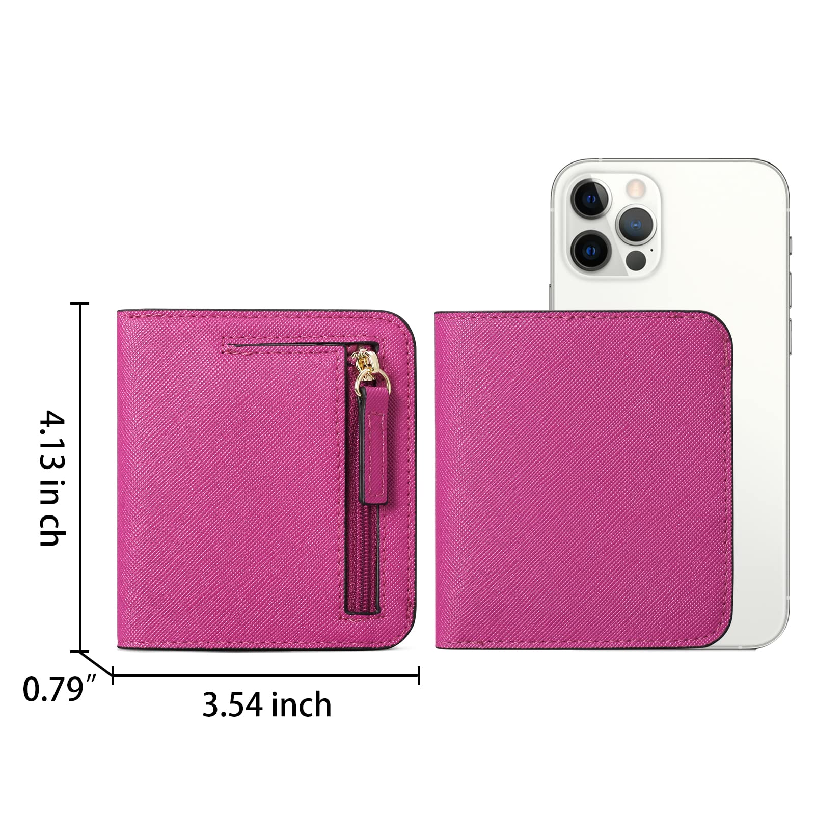 GAEKEAO RFID Blocking Leather Compact BiFold Wallet