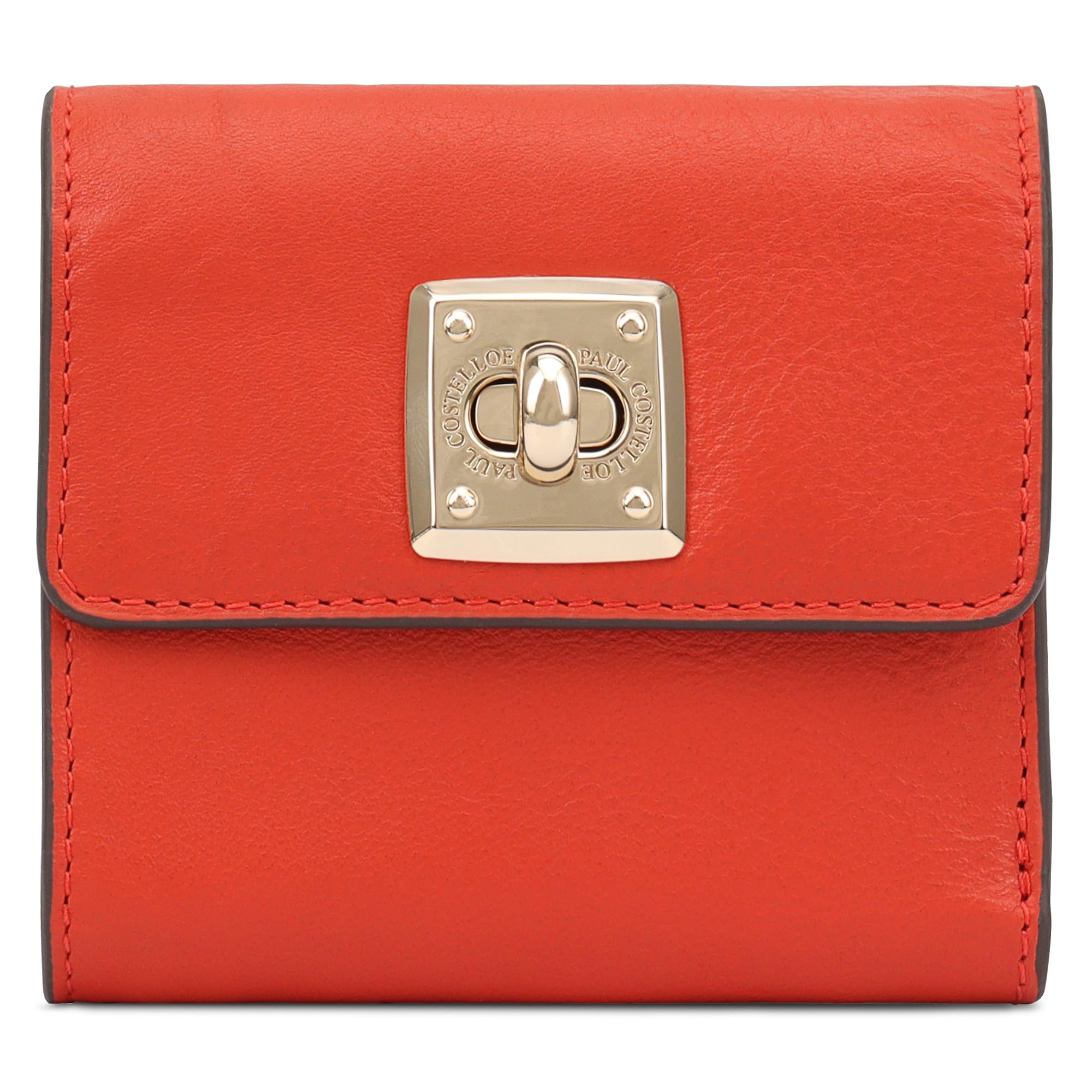 Paul Costelloe BARO Genuine Leather Wallet With Flap Caramel